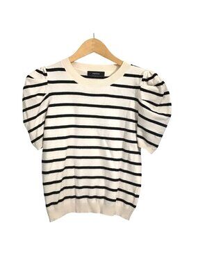 Striped Puff Sleeve Knit Sweater By Dokotoo Womens Medium